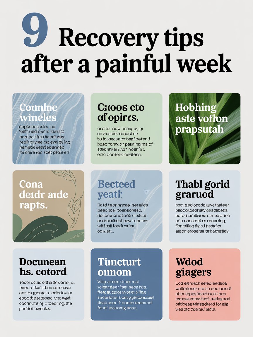 9 Recovery Tips After a Painful Week