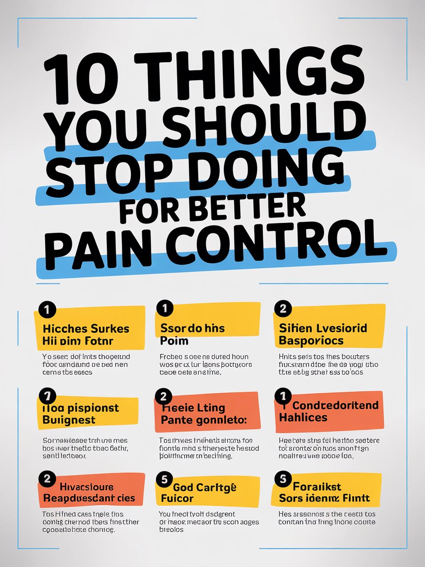10 Things You Should Stop Doing for Better Pain Control